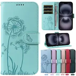 Leather Phone Case for Funda Xiaomi Redmi Note 14 13 Pro Plus Note 12 11 10 9 8 Pro 12S 11S 10S 9S Cases Dandelion Wallet Cover