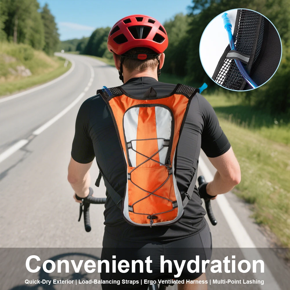 Hydration Backpack Hydration Pack with 2L Water Bladder, Lightweight Insulation Water Backpack for CyclingHiking,RunningClimbing