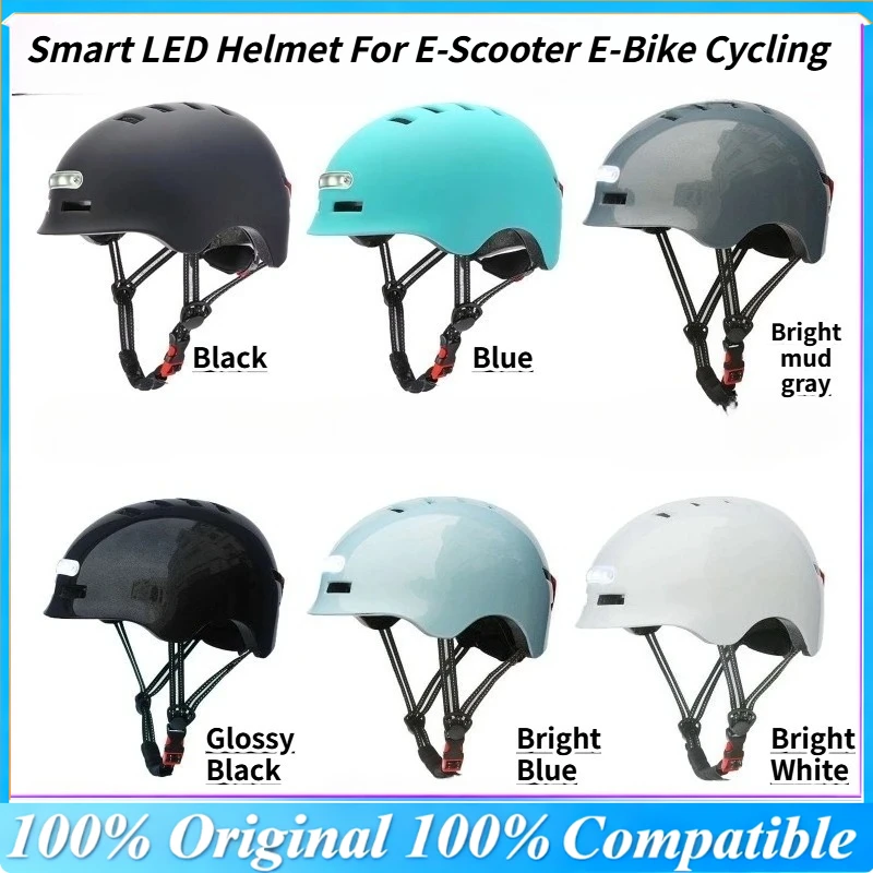 

Smart LED Helmet for Adults, with Bluetooth & Rear Safety Light, for E-Scooter E-Bike Motorcycle Cycling, CPSC Certified