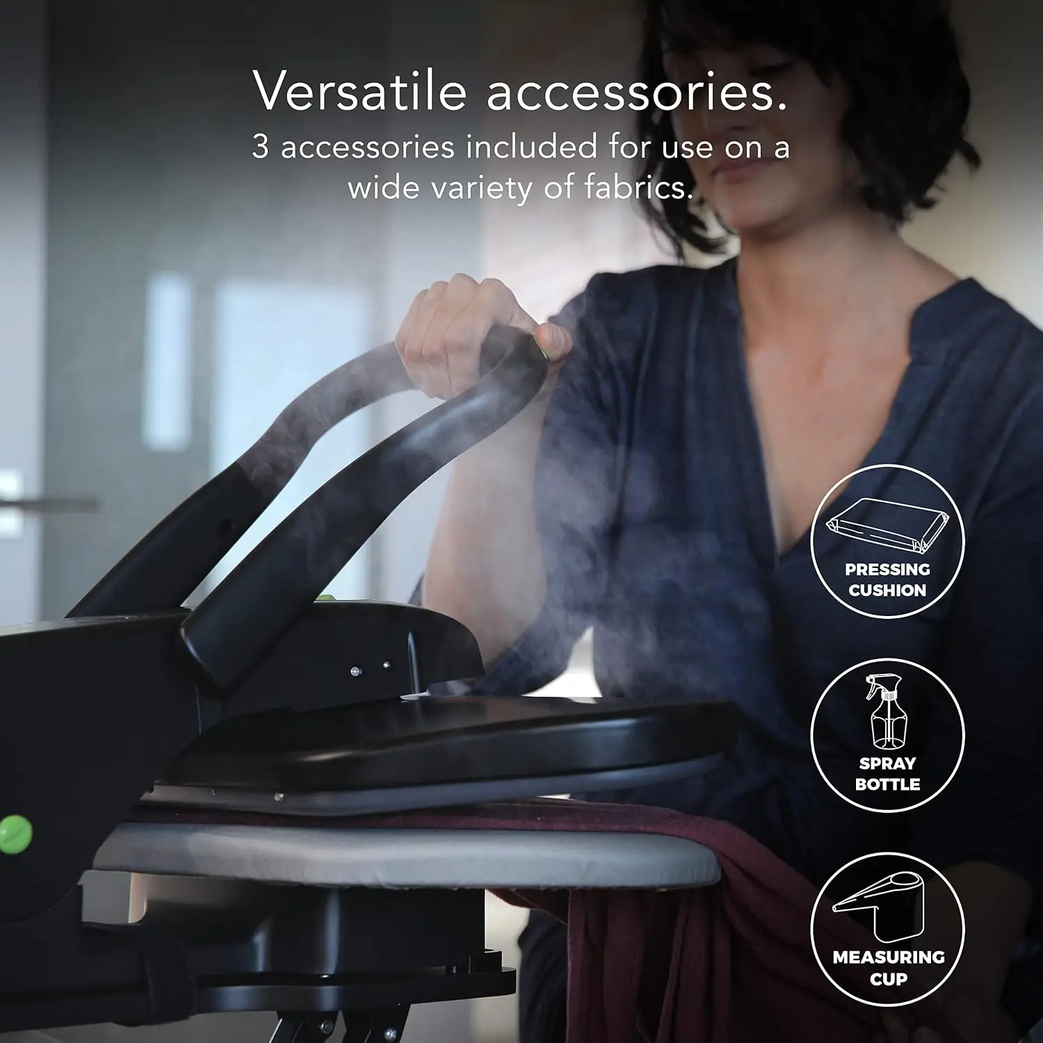 1600W Intelligent Steam Press Iron, 36-Inch Large Digital Fabric Press with 5 Modes, Adjustable Professional Commercial Steam Iron