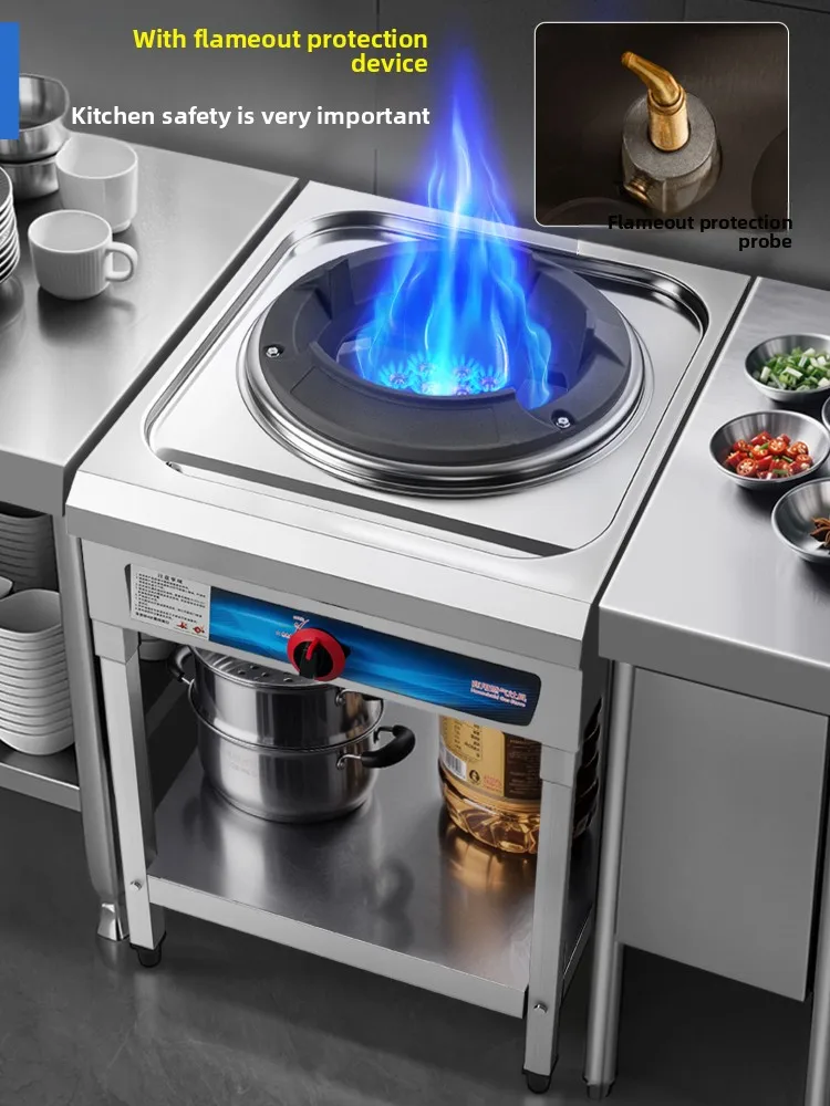 Single Burner High Power Gas Stove Low Pressure Commercial Use with Safety Protection