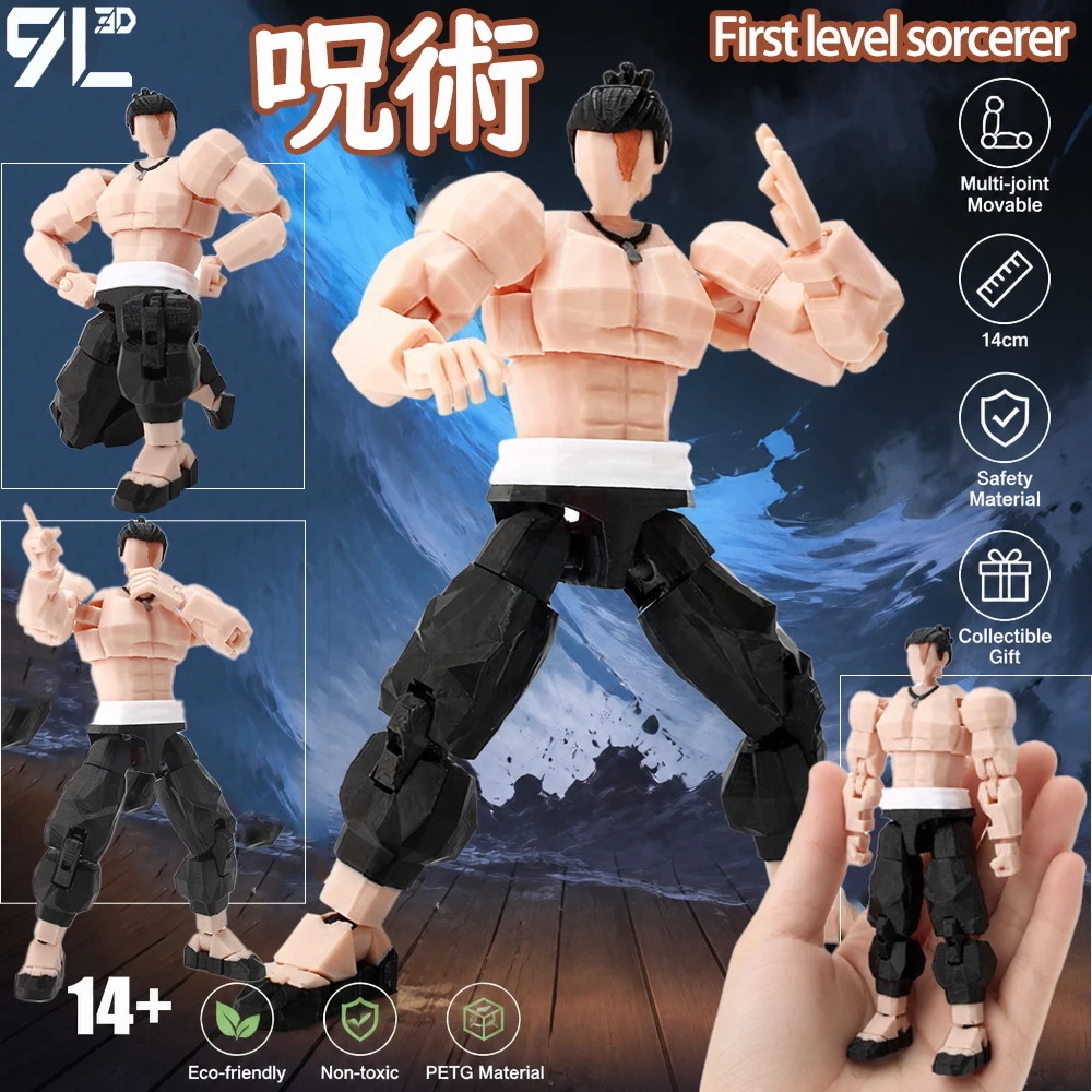 Muscle Warrior Model Dummy13 Multi Joint Movable Action Figure 14cm 9L3D Printed  PETG Material Articulated Lucky13 Gift For Boy