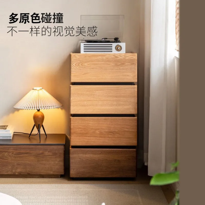 Solid wood bedside table, simple and modern, oak storage bedroom bedside table, free combination
