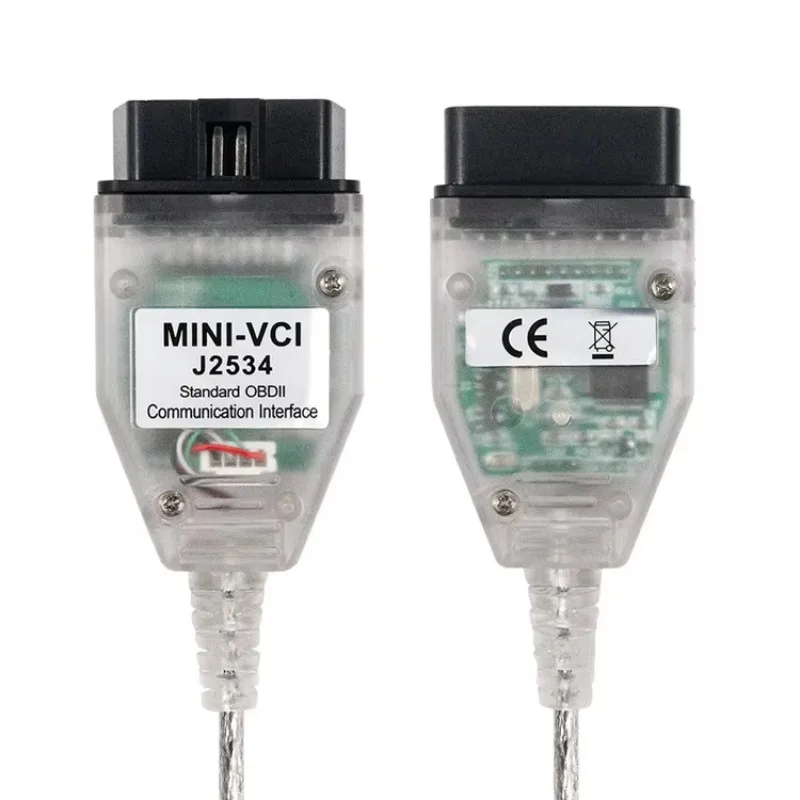 أحدث واجهة V14.20.019 MINI VI لعام 2024 لشريحة TIS Techstream MINI-VCI FT232RL J2534 2 كابل تشخيص