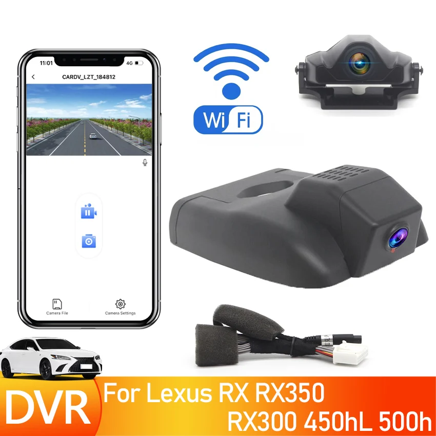 

New! Plug and play Car DVR WIFI Video Recorder Front Camera UHD Dash Cam For Lexus RX RX350 RX300 450hL 500h 2020 2021 2022