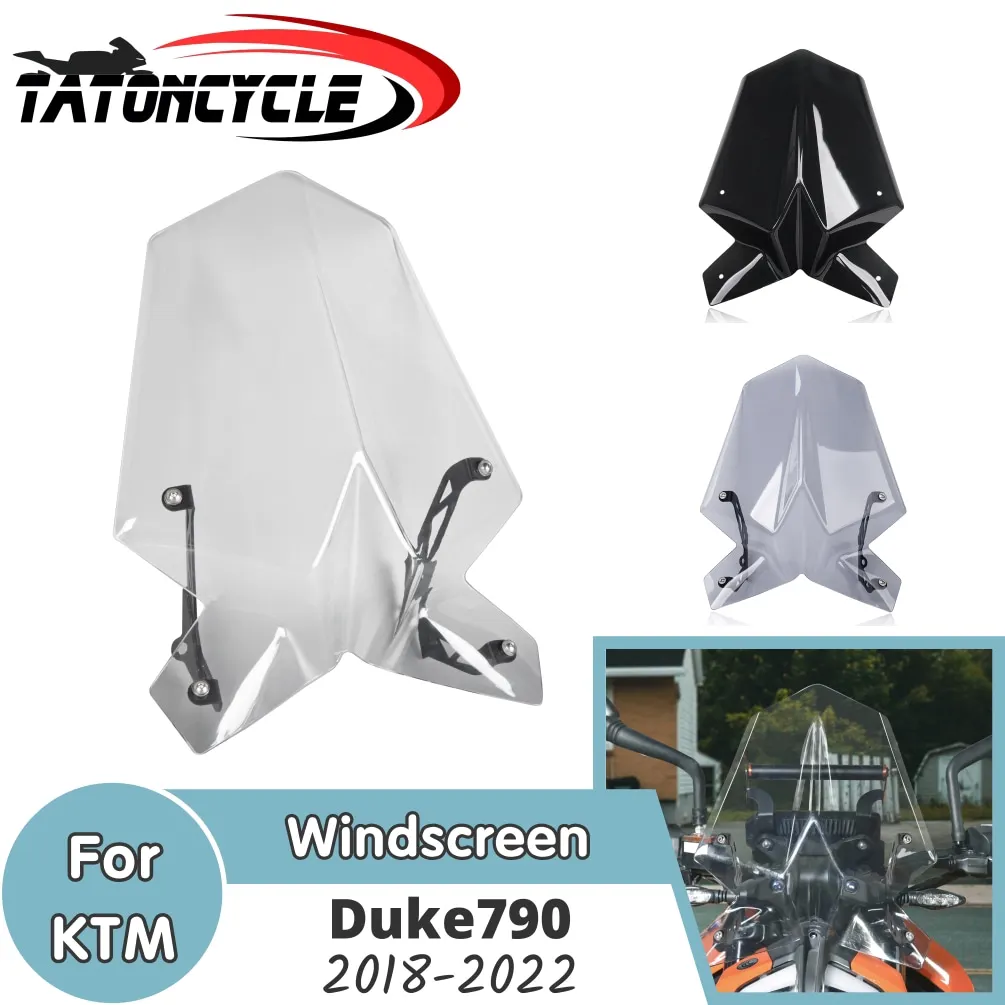 

For KTM Duke 790 Windscreen Windshield For Duke790 Front Wind Shield Airflow Deflector Visor Motorcycle Accessories 2018-2022