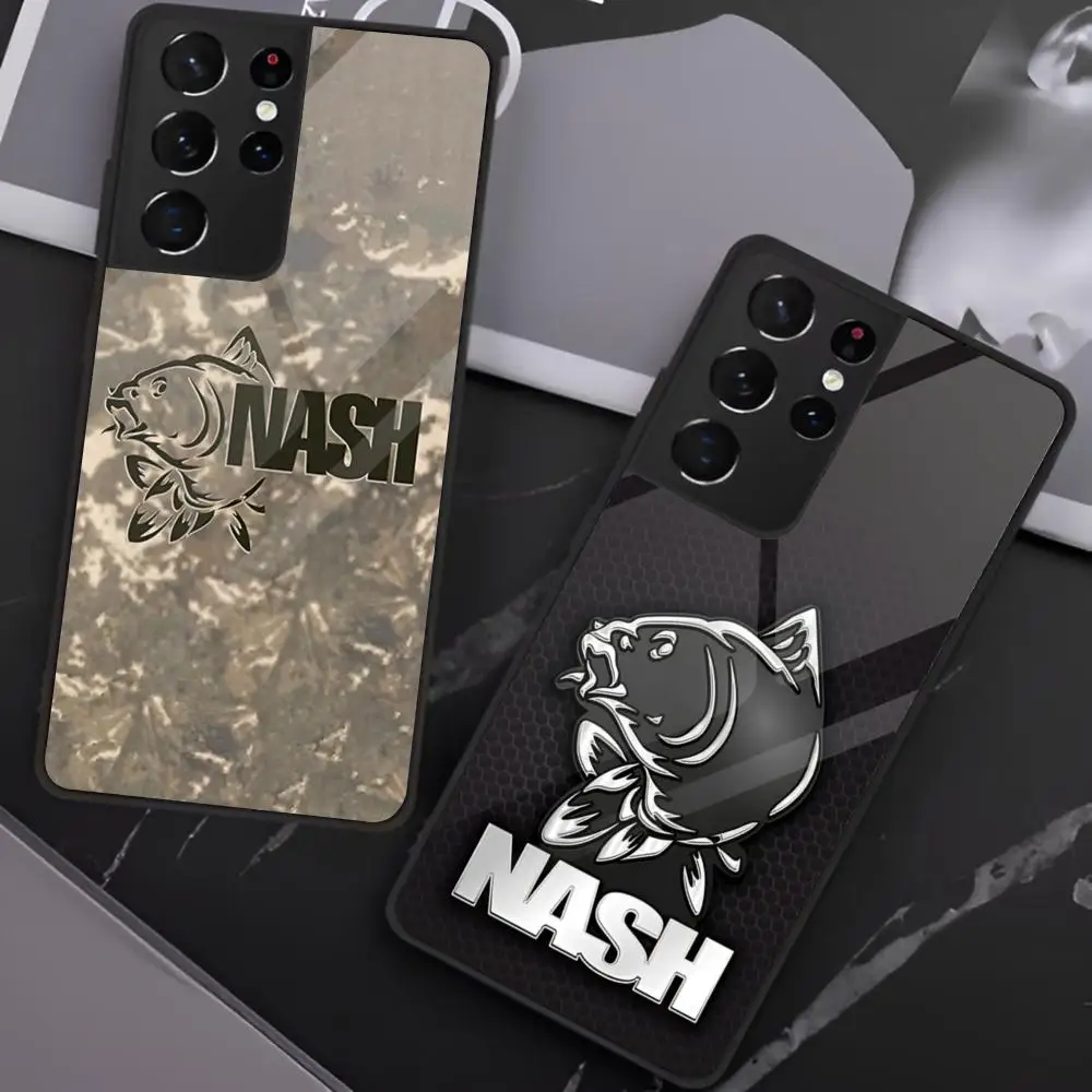 N-Nash Fishing Logo Phone Case For Samsung S25 S24 Ultra 23 Fe 22 Plus Galaxy A54 A55 A16 A13 A24 A15 A25 Glass Cover