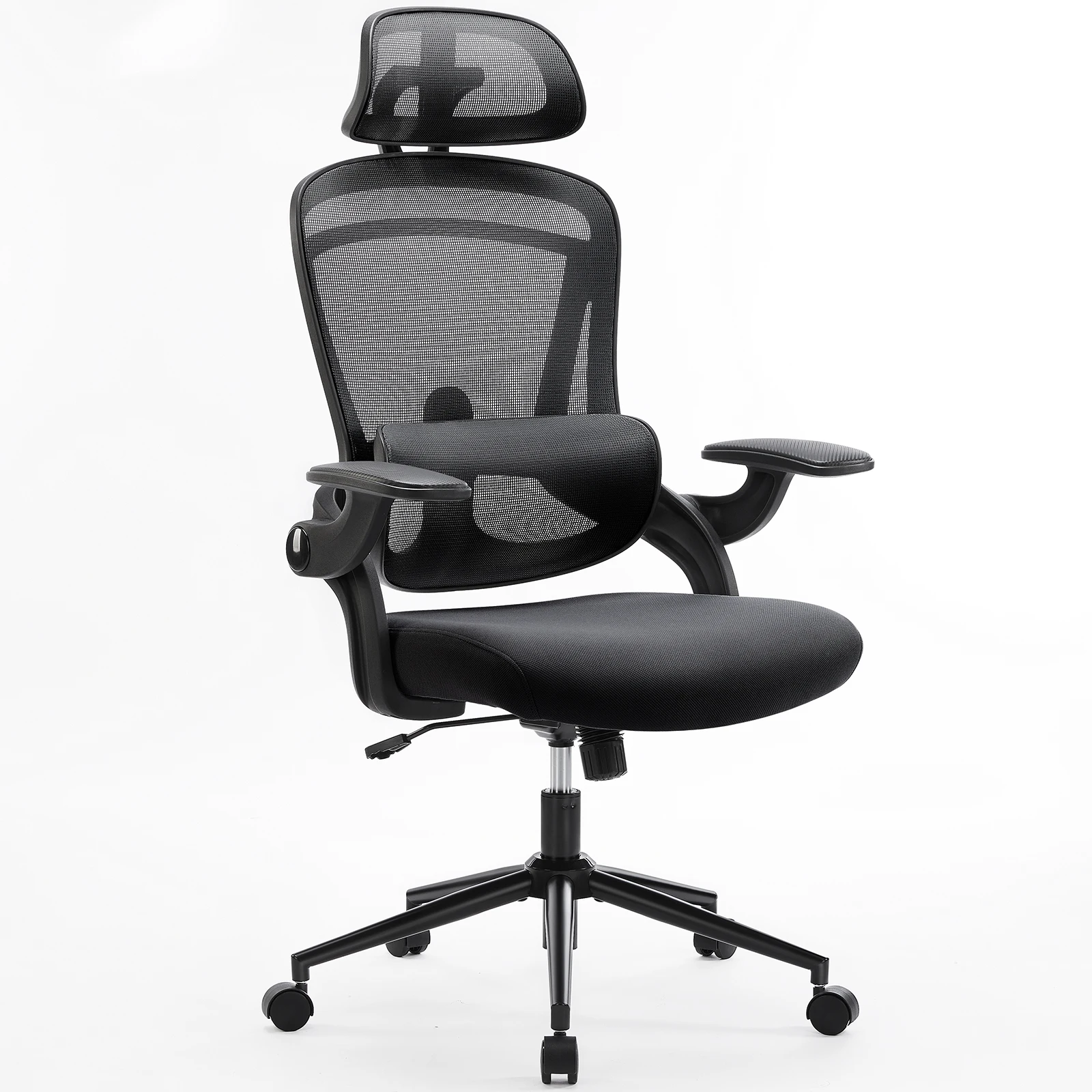 JHK Ergonomic Mesh Adjustable Lumbar Support Office Chair 120°Tilt High Back Comfortable Computer Chair with Soft Flip Up Arms image 6