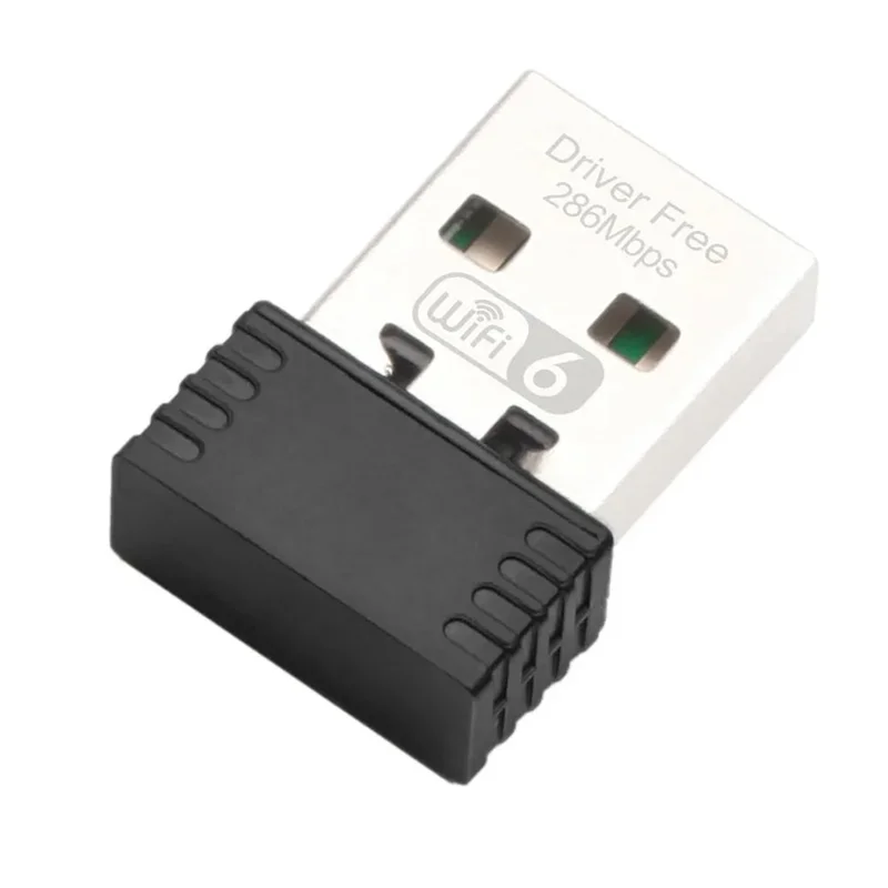ABMF-Adaptor Wifi 6 Nirkabel AX286 2.4Ghz Kartu Jaringan USB Driver Gratis untuk Win7/10/11 Komputer Reseptor Wifi Mini