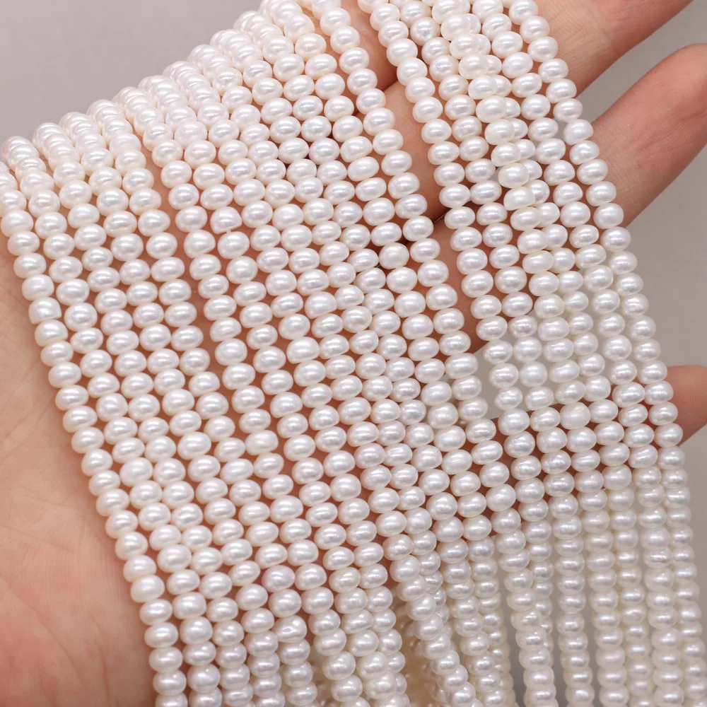 

AAA Natural Freshwater Pearls 3-4mm Bread Shape Beads for Jewellery Making DIY Women Necklace Bracelet Accessories Wholesale