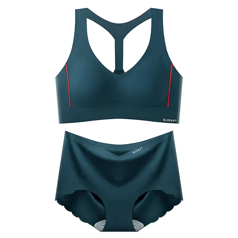 2025 new Summer new kissy diamonds beautiful back, sexy slim fit, breathable and sweaty quick-drying bra set for women