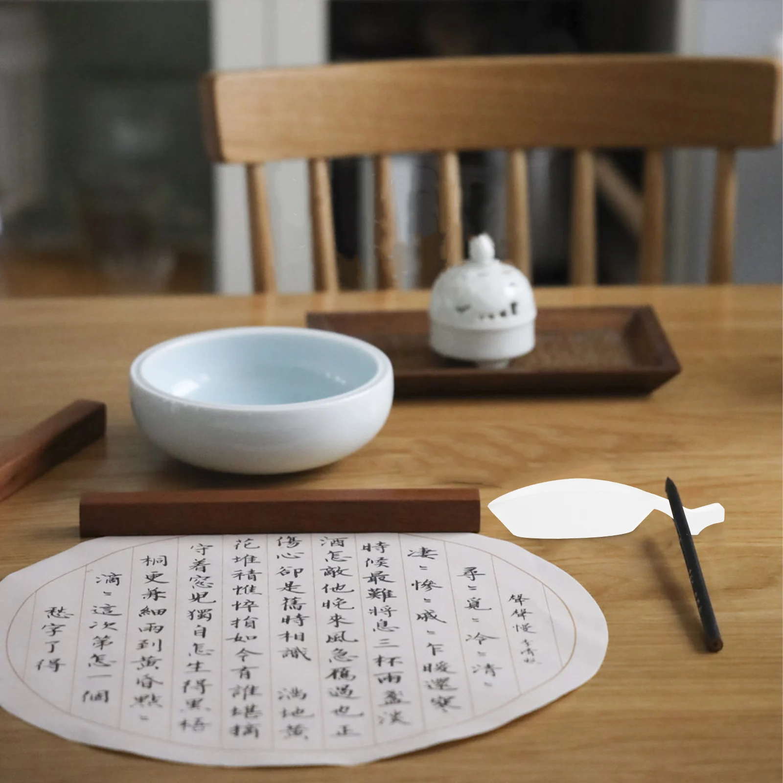 

40pcs Ink Dish Chinese Calligraphy Supplies Premium Material Multi-Functional Brush Holder Water Bowl Study Room Office Home