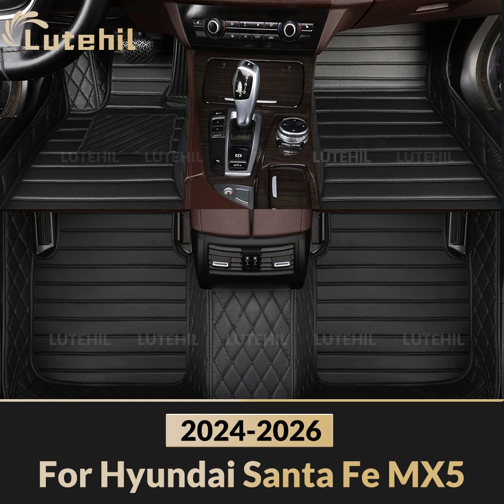 

For Hyundai Santa Fe MX5 5/6/7 Seats 2026 2025 2024 Car Floor Mats All Weather Carpet Cover Floor Liners Interior Protector
