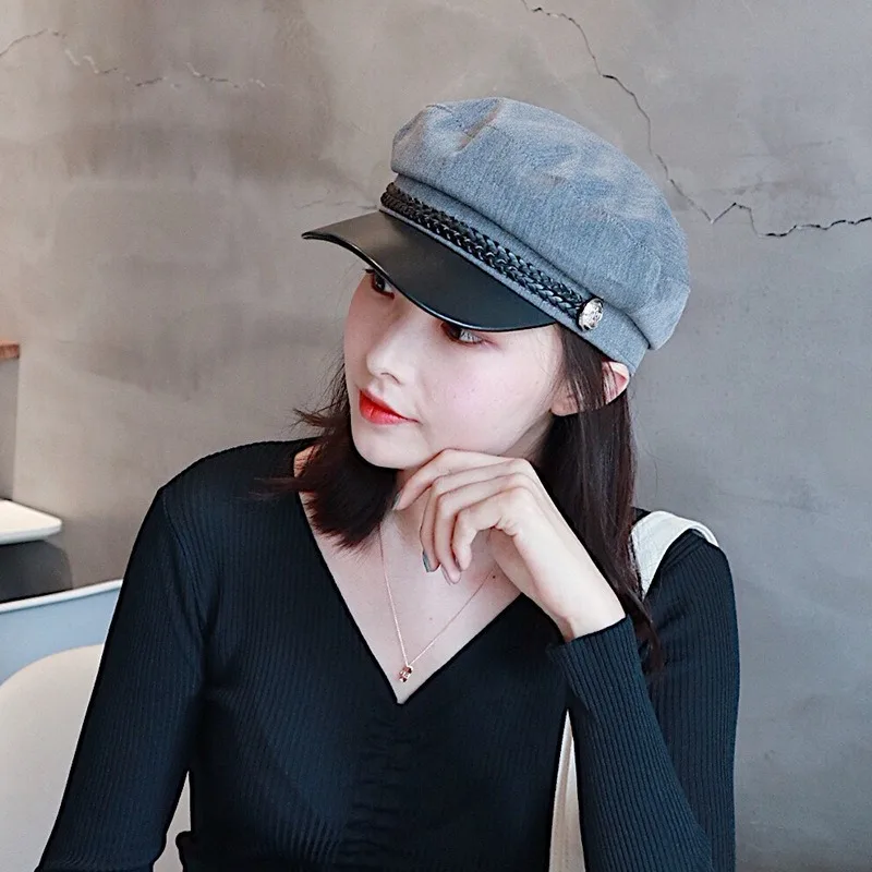 Beret female Korean version autumn and winter personality retro military cap Internet celebrity British youth cap male casual