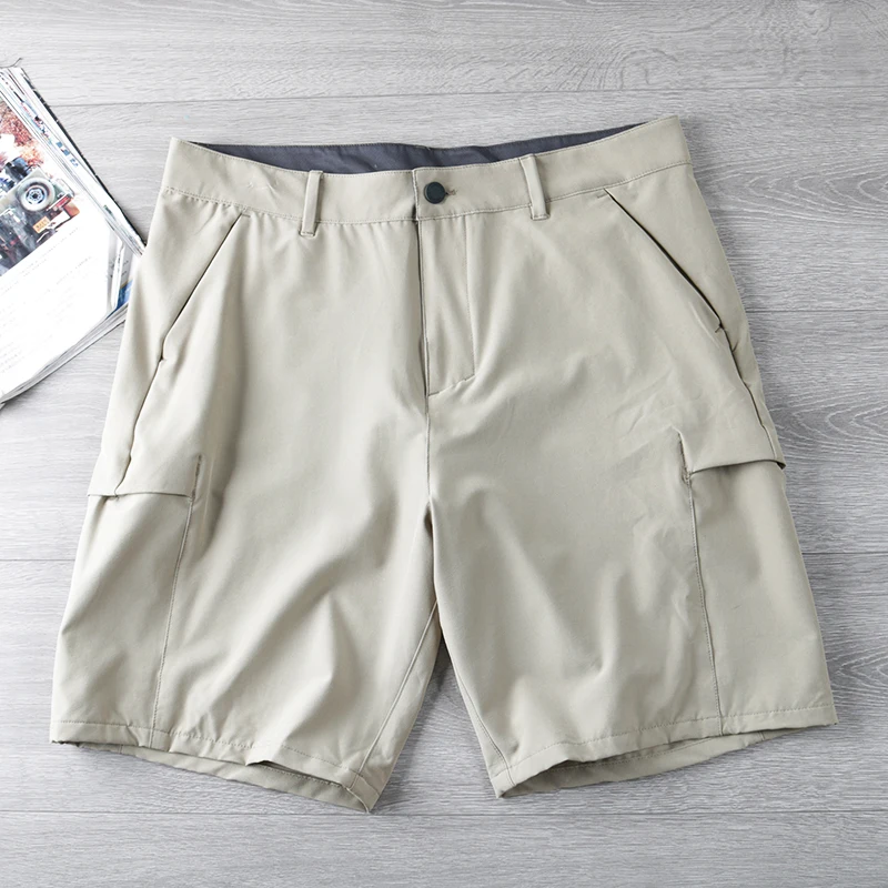

Мужские повседневные брюки-шорты 3/4 длины для активного отдыха, быстросохнущие, легкие, эластичные, прямого кроя, летние, модные, рабочие