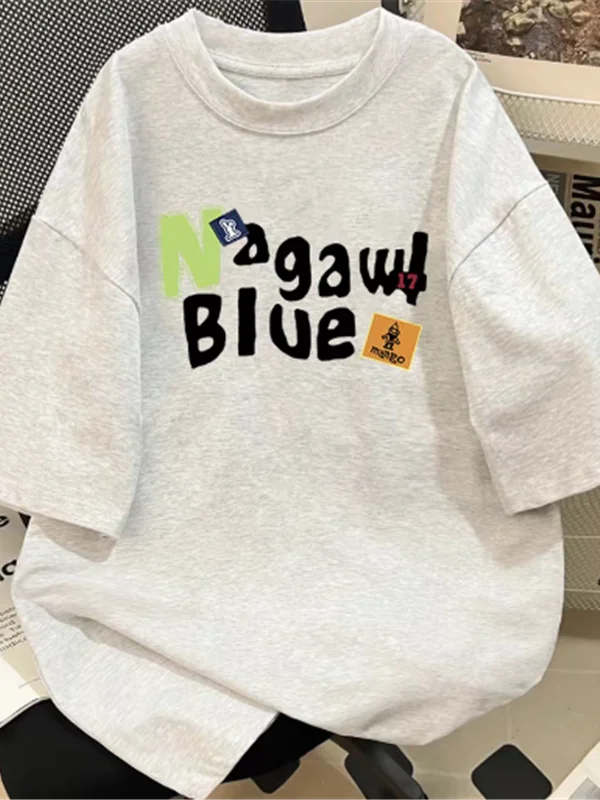 

Футболка из чистого хлопка, летняя, модная, для мужчин и женщин, повседневная, свободного кроя, с круглым вырезом, супермягкая.