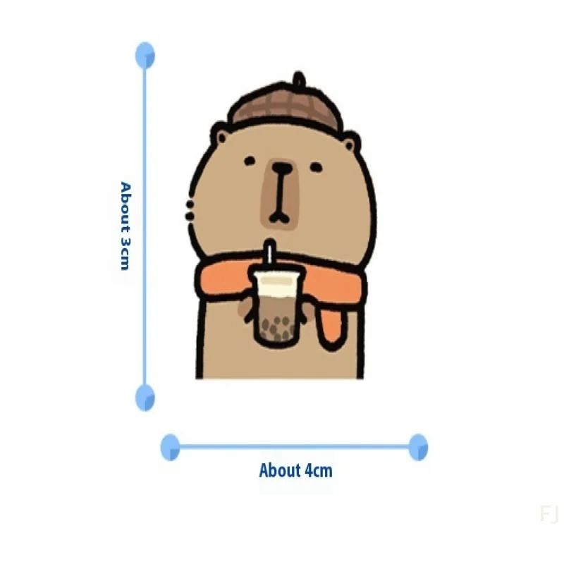 [YU]100pcs Cartoon Capybara Sticker Fun DIY Kid Toy Gift Decorative Decal Junk Journal Laptop Phone Luggage Bottle Waterproof