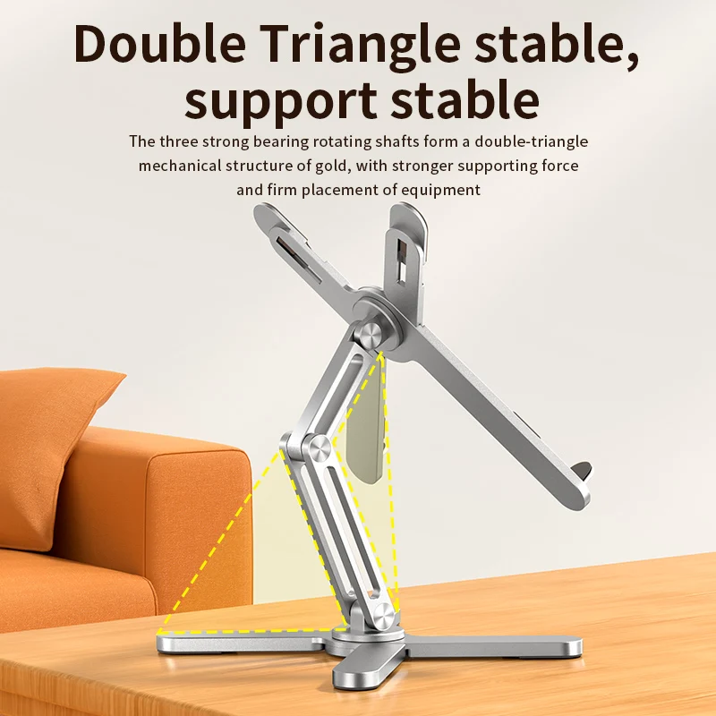 N86 Foldable Telescopic Aluminum Alloy Tablet Bracket Portable Laptop Desktop Stand 360° Rotation Lifting Notebook Table Holder