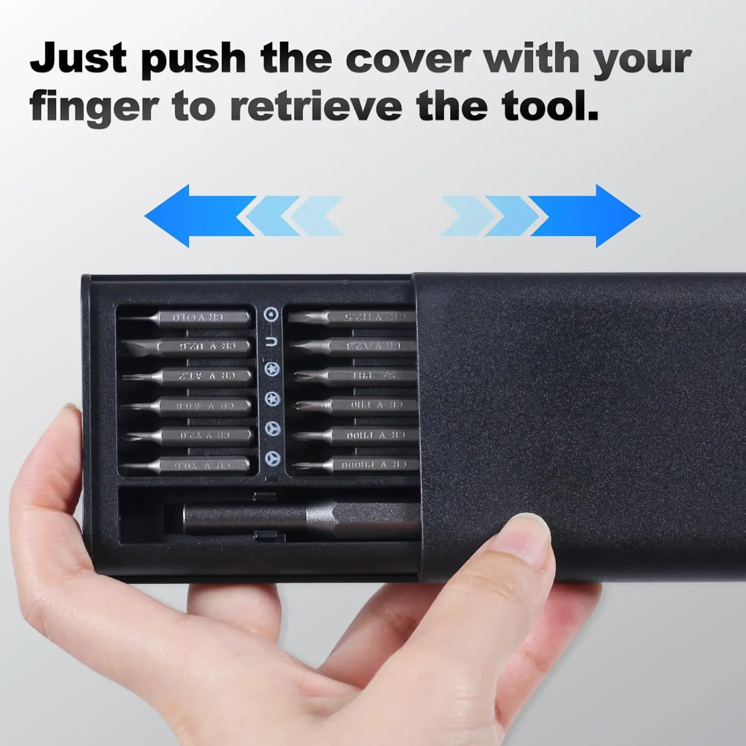 TIMESS 25 in 1 mini screwdriver set, flat head and cross shaped small screwdrivers, suitable for electronic products