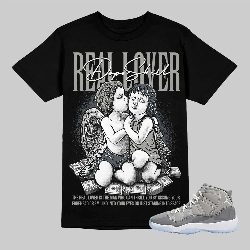 

Футболка с графическим рисунком Streetwear, футболка унисекс Cool Grey 11s, рубашка DopeSkill, подходящие к кроссовкам, рубашка в стиле хип-хоп, графика Real Lover