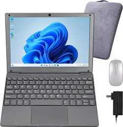 Windows 11 Laptop 10.1inch Notebook Computer Intel Celeron N4020 Learning Laptop Netbook for Kids Men Women (8GB/128GB)