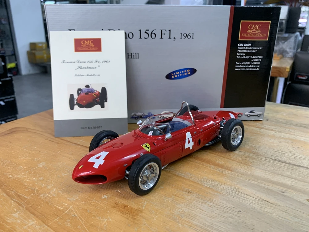 CMC 1:18 DINO 156 F1 #4 M070 Alloy Fully Open Simulation Limited Edition Alloy Metal Static Car Model Toy Gift