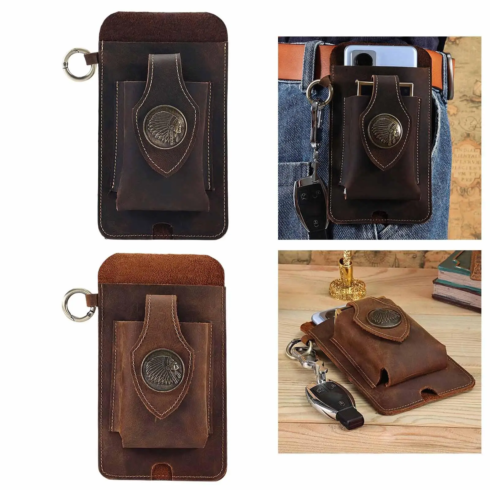 Phone Holster with Belt Loop Carrying Pouch Waist Bag Sheath for