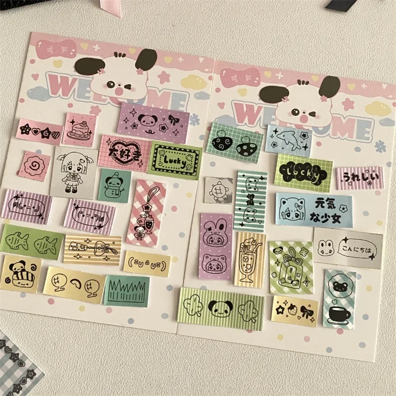 Original Cartoon Cute Labeller Stickers About 30 PCS Handbook Mobile Phone Case Decoration Small Stickers Student Stickers