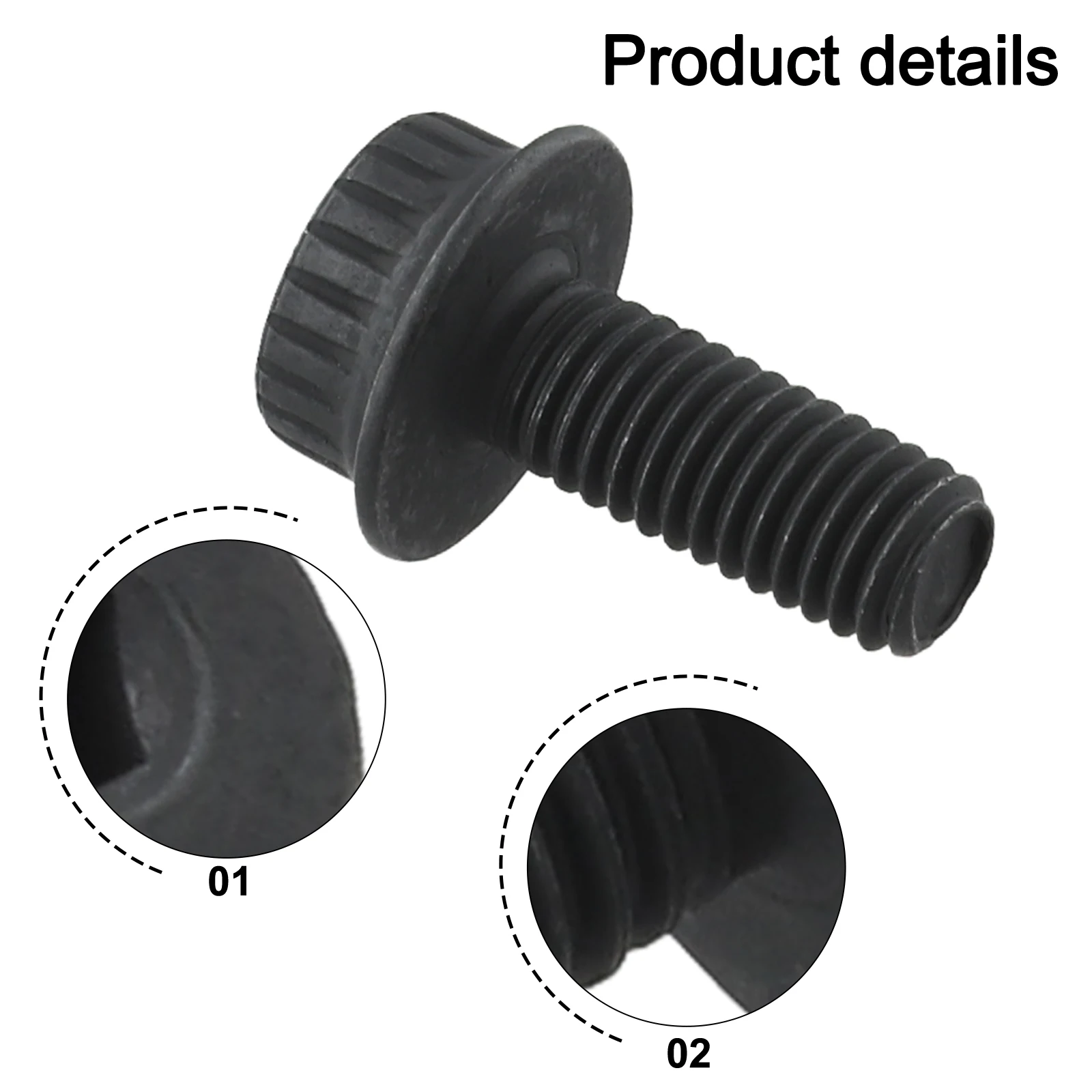 20mm Blade Bolt Black Blade Mounting Bolt Blade Black Brand New Unused Compatible With DWS713 Material As Picture