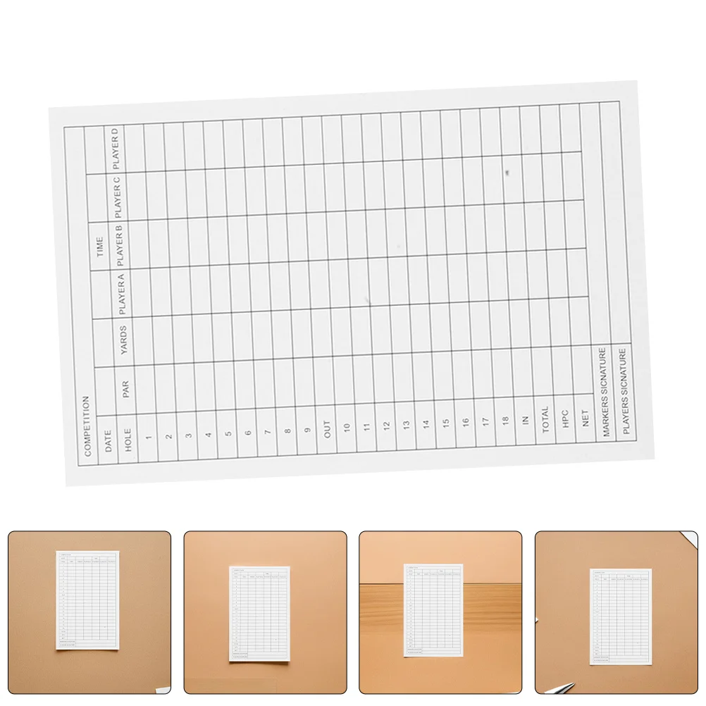 35Pcs Golf Heavy Duty Printing Score Cards for Accurate Stat Recording Golf