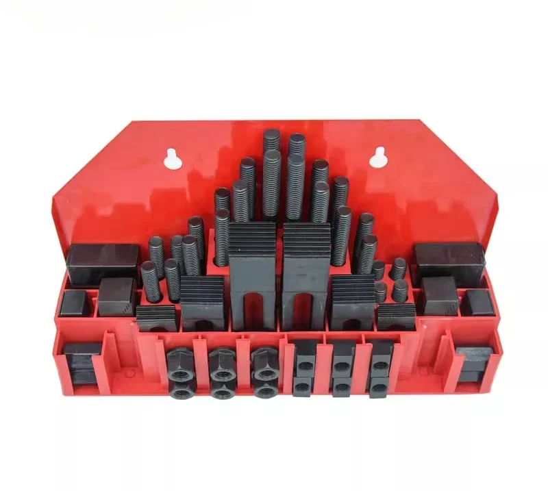 58pcs Milling Machine Clamping Set Mill Clamp Kit Vice M12 Universal Fixture Screw Set Pressure Plate Processing Parts