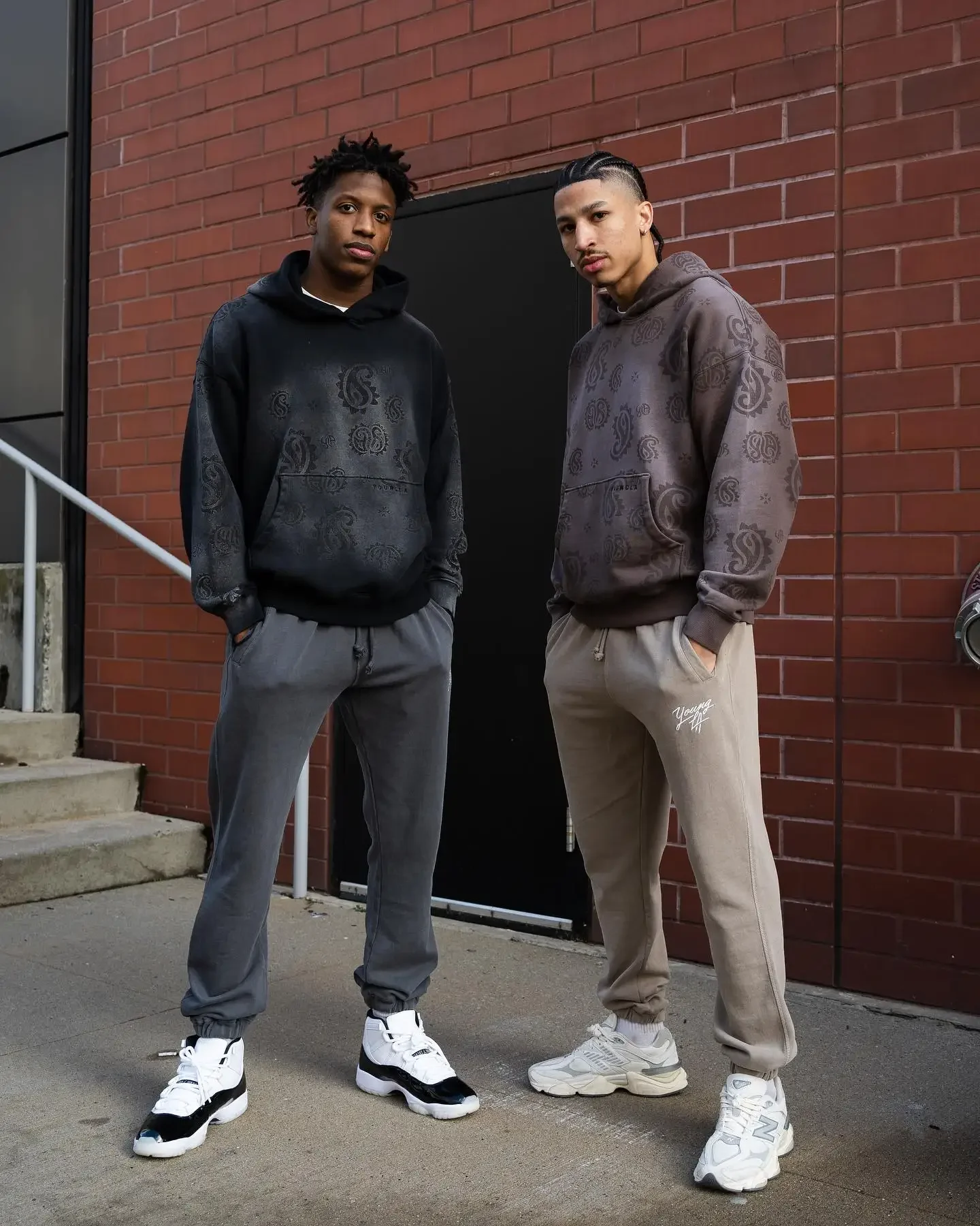 

Long pants men's fitness sports sweatpants heavy weight high gram weight pure cotton washed terry slim leggings