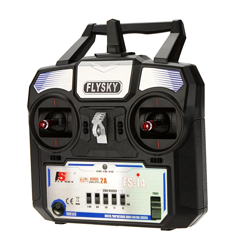 Flysky FS-i4 AFHDS 2A 2.4GHz 4CH Radio System Transmitter for RC Helicopter Glider with FS-A6 Receiver