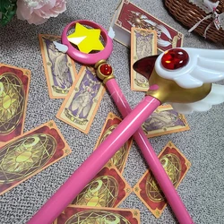 New Anime Cardcaptor Sakura Kinomoto Sakura Cosplay Stick Crystal Star/Bird Head Magic Wand Gilrs Halloween Party Cosplay Props