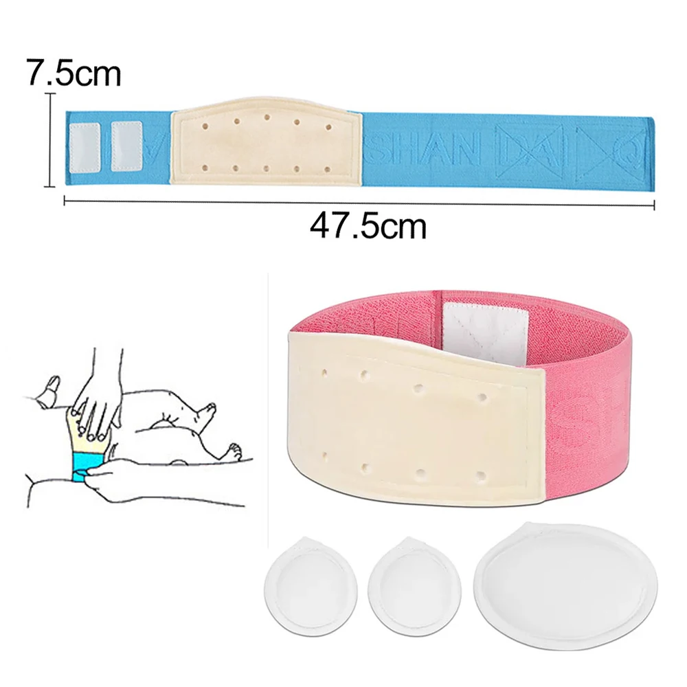 

Newborn Baby Inguinal Umbilical Hernia Belt Navel Support Stickers Treatment Infant Belly Protection Button with 3 Hernia Pad