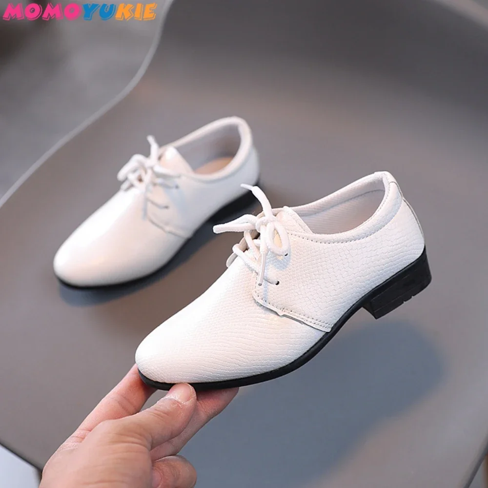 New Spring Autumn Casual Flat Shoes  Kids Pu Leather Shoes Boy Baby Soft Bottom Toddler Sneakers Children Non-slip