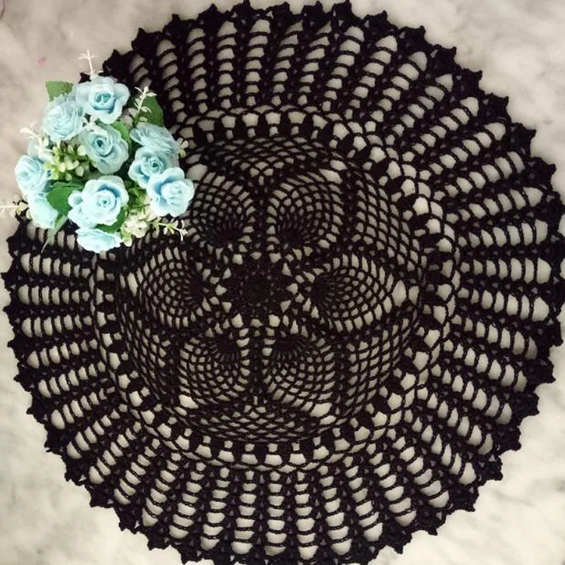 Table decoration and accessories DIY Flower cotton table place mat pad Cloth crochet wedding placemat Christmas coaster kitchen