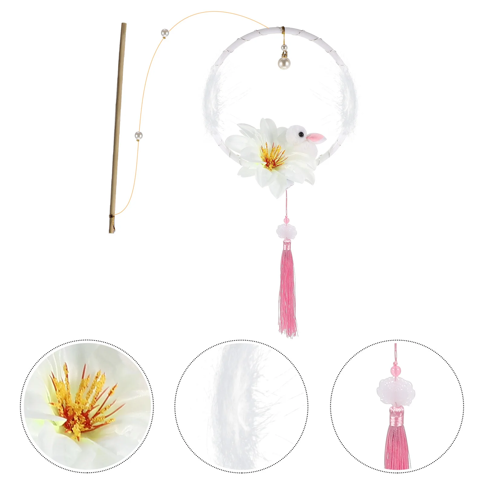 

1 set 1 Set Peony Flower Rabbit Lantern Diy Glowing Festive Decor For Kids New Year Celebration Portable Luminous Handheld Craft