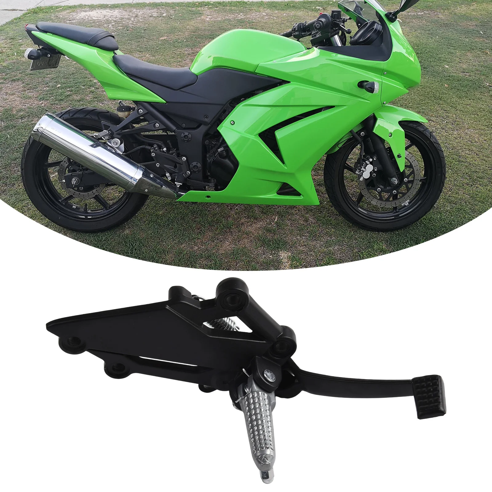 High Temperature Paint Foot Peg Bracket Brake Pedal Assembly for KAWASAKI EX 250R NINJA250 R 300 Resistant to Heat