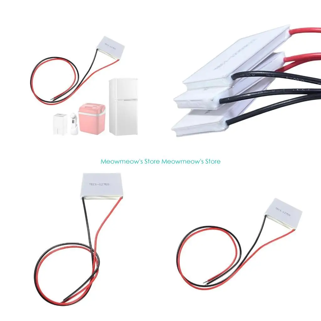 

W91A TEC1-12703 Heatsink 12V 12A 29.7W Thermoelectric Cooling Pad for Semiconductor Thermoelectric Heatsink Generation 30x30M