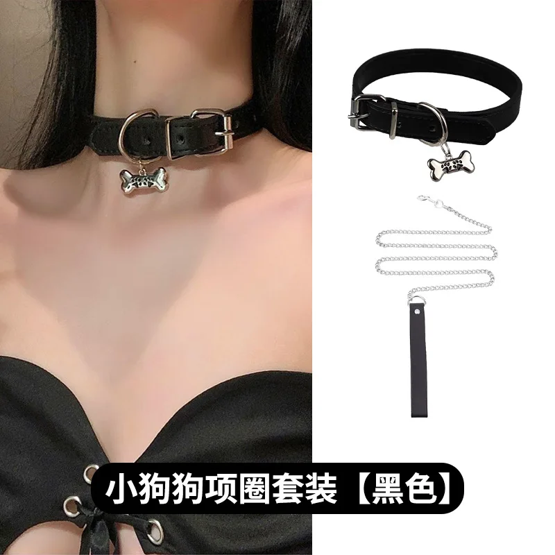 Dog leash Dog Bone Hottie Sweet Cool neck ring Neck chain item anti-lost leash necklace