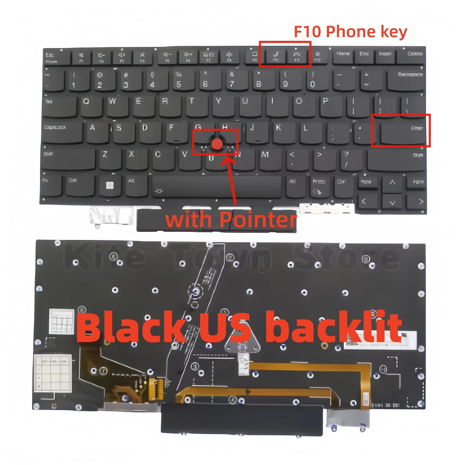 US backlit black Lapto Keyboard for Lenovo ThinkPad X1 Carbon Gen9 2021 with Pointer