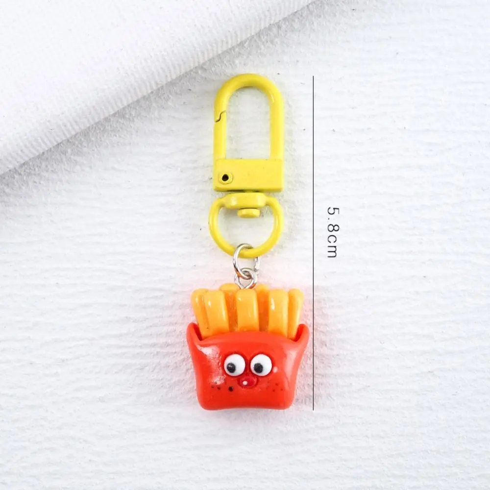 Bag Accessories Gifts Soft Pendant Key Chain Cute Cartoon Food Small Pendant Hamburger Creative Car Key Holder Student