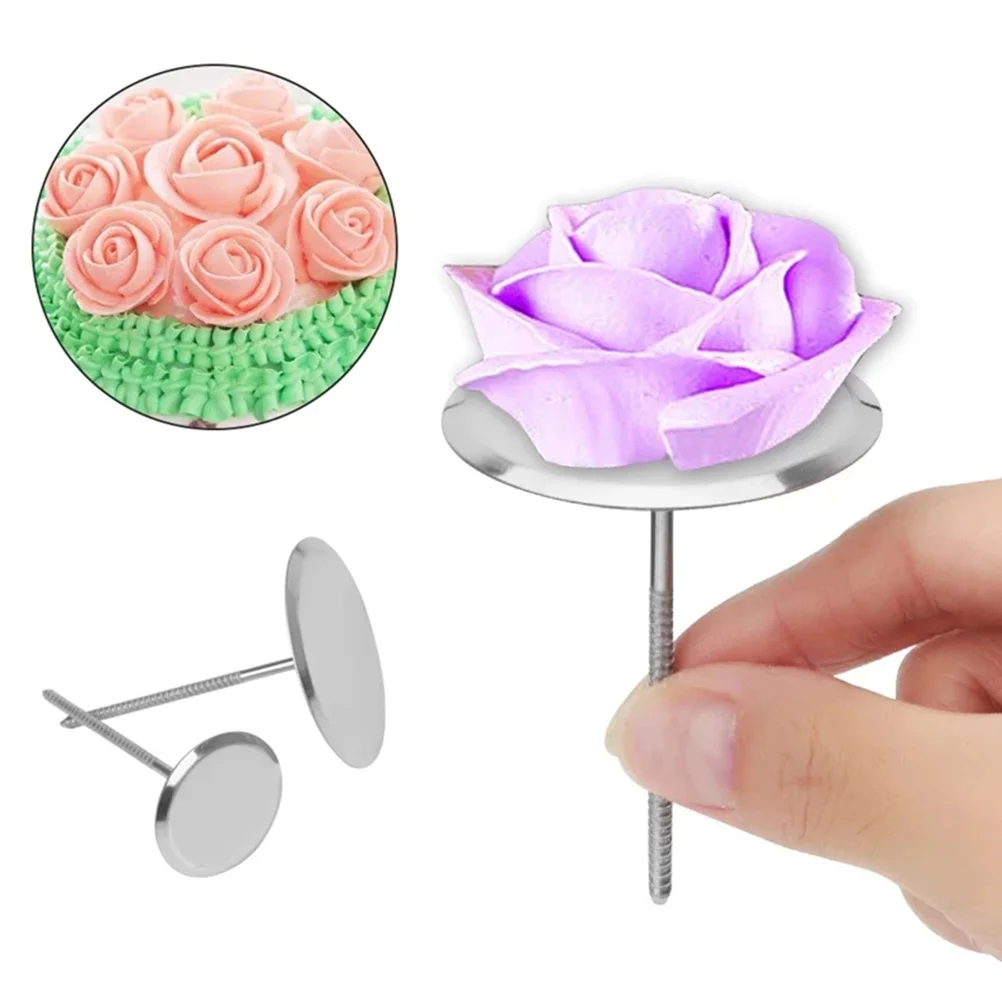 

12pcs Stainless Steel Flower Nails Tools 7 5cm 5cm 4cm Baking Cake Decorating Supplies Fondant DIY Cakes