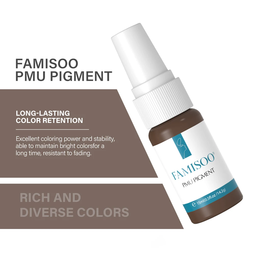 FAMISOO 15ml Permanent Makeup Pigment Microblading Paint Ink Body