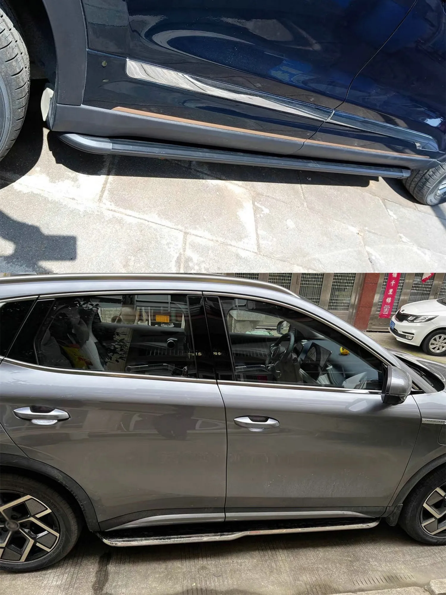 2PCS Aluminum 3.9" 4.3" Wide Fixed Side Steps Fit for Lincoln Nautilus 2024 2025 2026 Running Boards Nerf Bars Rails Plate Pedal