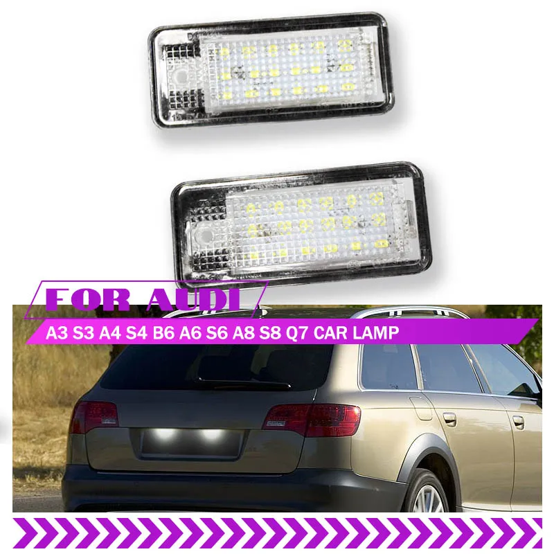 

2 шт., подсветка для номерного знака Audi A3 S3 A4 S4 B6 A6 S6 A8 S8
