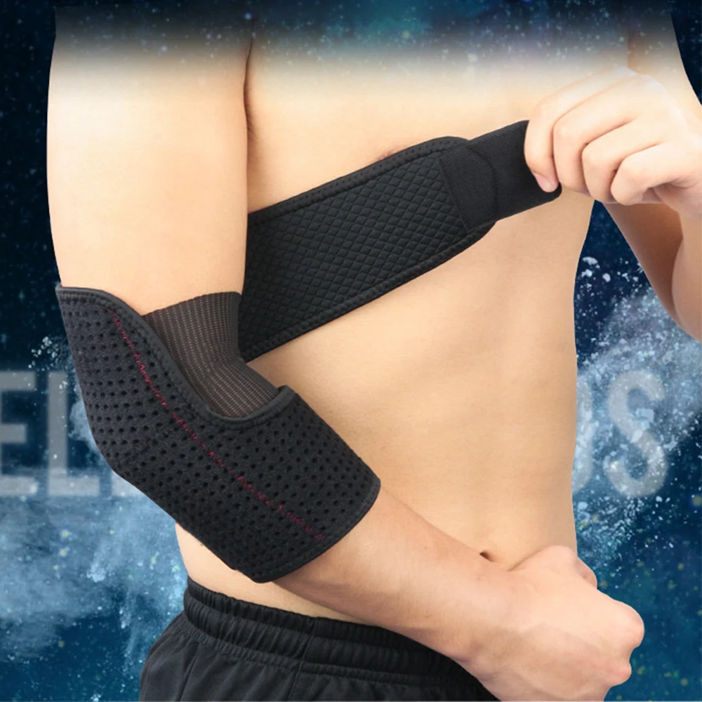 Sports Compression Elbow Brace Support Straps with GEL Pad & Adjustable Band for Tennis Golfer Relieve Tendonitis Forearm Pain