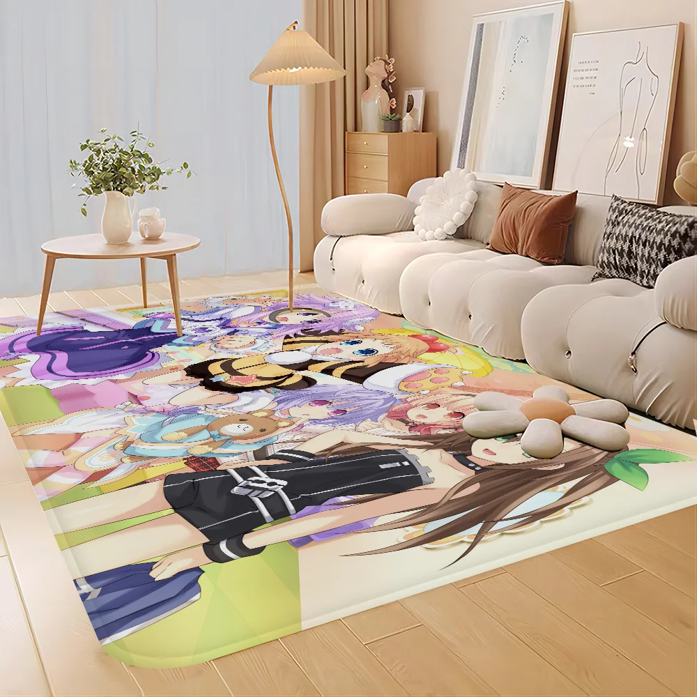 H-Hyperdimension N-Neptunia Entrance Door Mat Washable Non-Slip Living Room Sofa Chairs Area Mat Kitchen Welcome Doormat