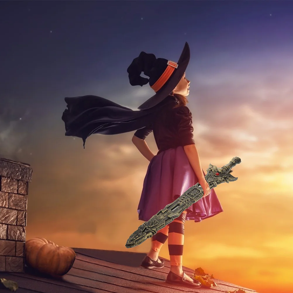 Espada de plástico para niños, espada de juego ligera y duradera, accesorio de Cosplay portátil, espada japonesa, accesorio de reunión de juegos de fiesta, 2 uds.